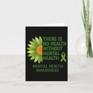 Tarjeta No Hay Salud Sin Salud Mental Rib Verde