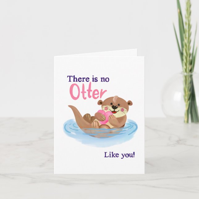 Tarjeta No hay una NUTRIA como tú - Chiste de Animales (Anverso)