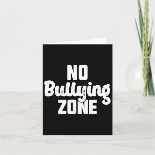 Tarjeta No hay zona de bullying Naranja de la amabilidad d