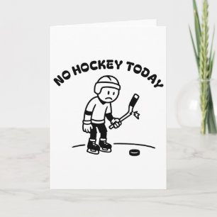 Tarjeta No Hockey Hoy Divertido Para Un Jugador De Hockey