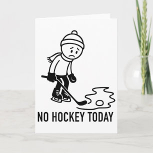 Tarjeta No Hockey Hoy Divertido Para Un Jugador De Hockey