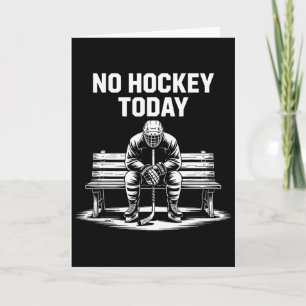 Tarjeta No Hockey Hoy Pegatina Divertido Jugador de Hockey