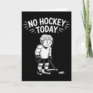 Tarjeta No Hockey Hoy Pegatina Divertido Jugador de Hockey