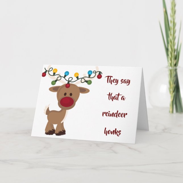 TARJETA NO HONKING REINDEER AQUÍ - HABLA CON NAVIDADES (Anverso)