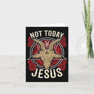 Tarjeta No Hoy Jesús Soy Satanista Ateo 