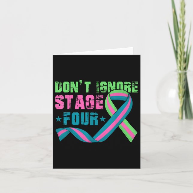 Tarjeta No ignorar la etapa IV del cáncer de mama metastás (Anverso)