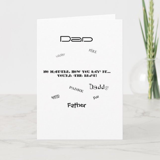 Tarjeta No importa cómo lo digas (Anverso)