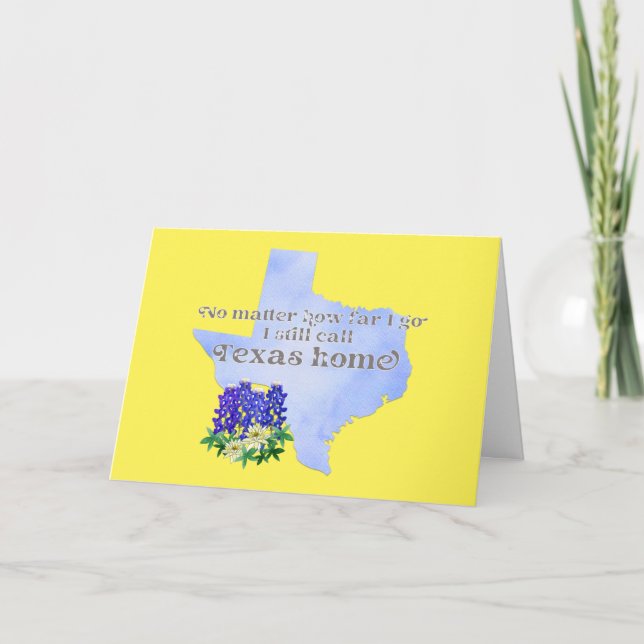 Tarjeta No importa lo lejos que me vaya, aún llamo hogar a (Anverso)