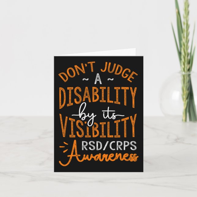 Tarjeta No Juzguen A Disability Rsd Crps Awareness (Anverso)