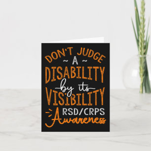 Tarjeta No Juzguen A Disability Rsd Crps Awareness