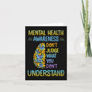 Tarjeta No juzguen lo que no entienden de la salud mental