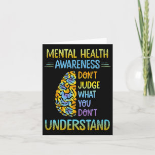 Tarjeta No juzguen lo que no entienden de la salud mental
