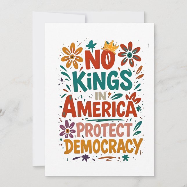 Tarjeta No King In America American Democracy  (Anverso)