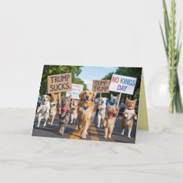 Tarjeta No Kings Day Pet Protest Card