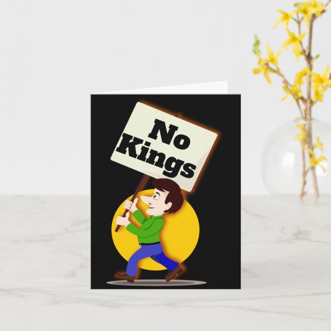 Tarjeta No Kings Greeting Card (flor amarilla)