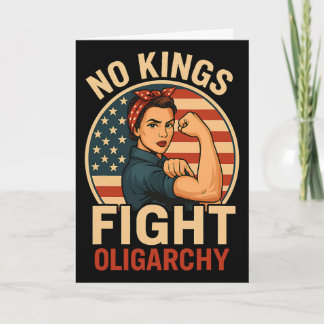 Tarjeta No Kings Mujer Retro Patriótico Mujer Libertad 4 