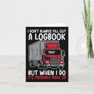 Tarjeta No llego el libro de agenda camionero gracioso