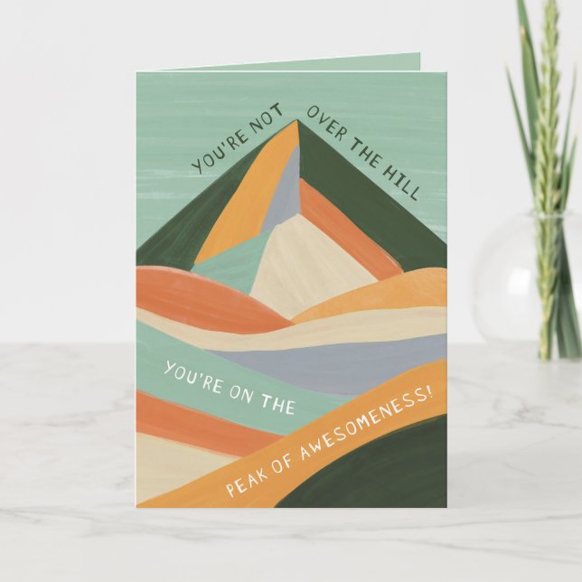 Tarjeta No más allá del pico de la colina del cumpleaños d (Anverso)