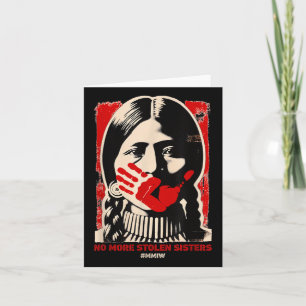 Tarjeta No más amer de conciencia de la hermana roja de la