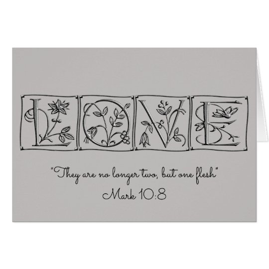 Tarjeta No más dos, pero uno flesh~Scripture~Wedding