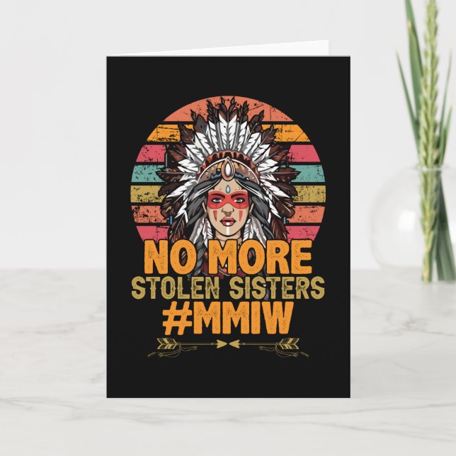 Tarjeta No más hermanas robadas MMIW (Anverso)