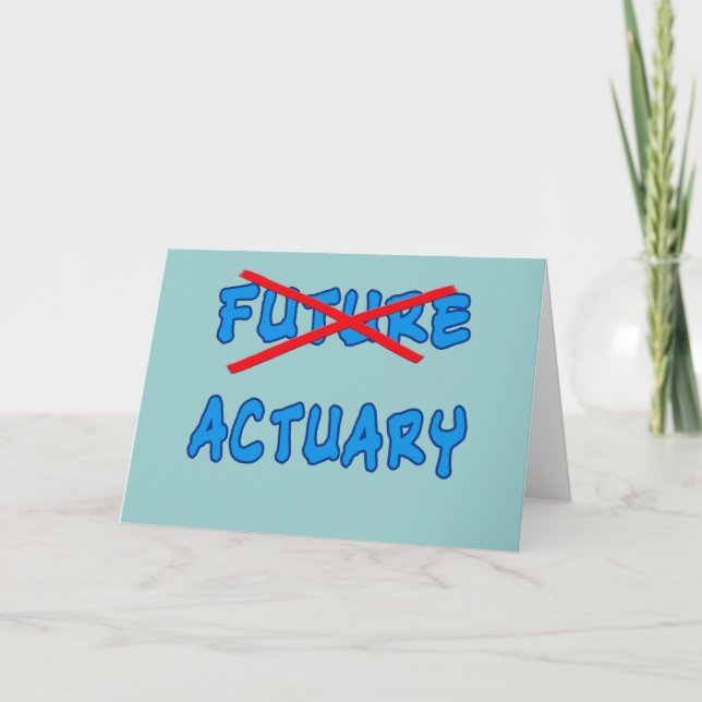 Tarjeta No más regalo de gratificación actuario futuro (Anverso)