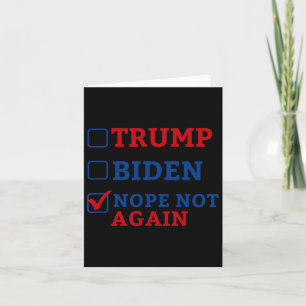 Tarjeta No más voten 2024 contra Trump contra Biden