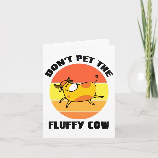 Tarjeta No Mascota Las Vacas Fluffy, Vacas Fluffy (Anverso)