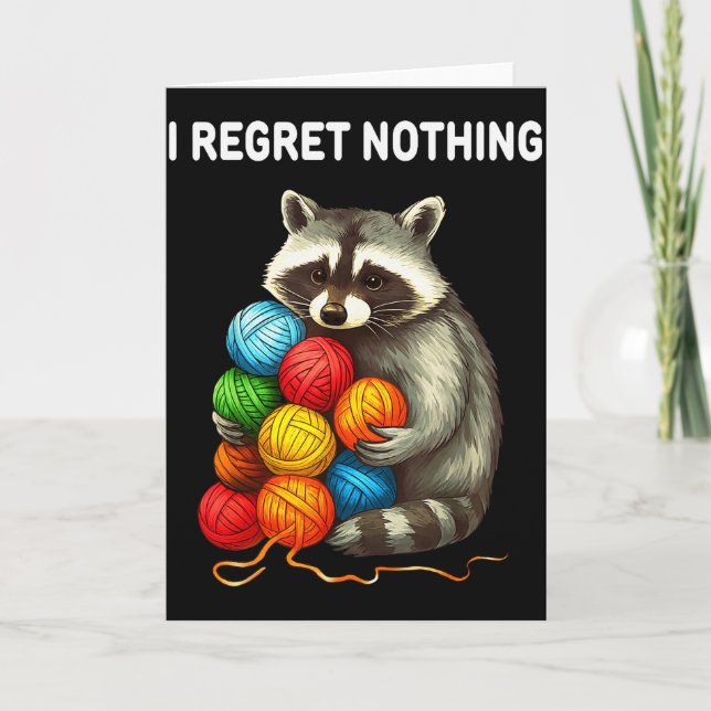 Tarjeta No Me Arrepiento De Nada Amante Del Yarn De Mapach (Anverso)