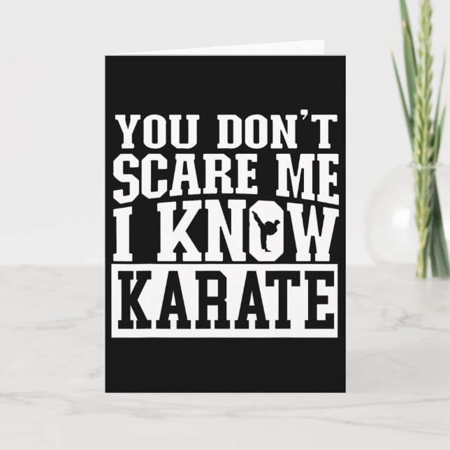 Tarjeta No me asustas conozco el karate  (Anverso)