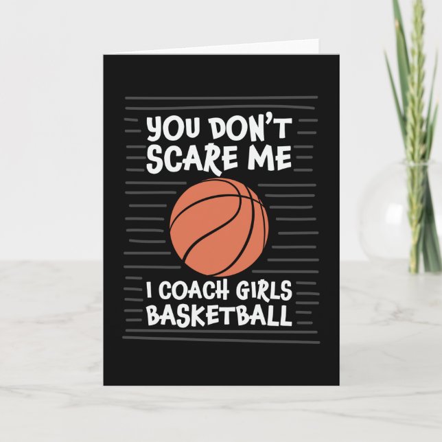 Tarjeta No me asustas, entreno Chicas de baloncesto diseño (Anverso)