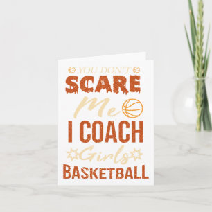 Tarjeta No me asustes entreno Chicas de baloncesto gracios