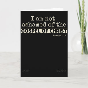 Tarjeta No Me Averguenzo Del Evangelio De Cristo