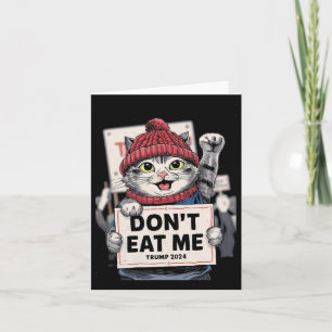 Tarjeta No Me Coman Gatos Para Trump 2024 Elección Diverti