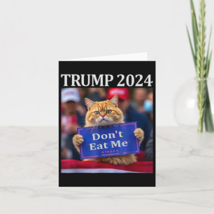 Tarjeta No me comas gatos para Trump 2024