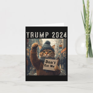 Tarjeta No me comas gatos para Trump 2024