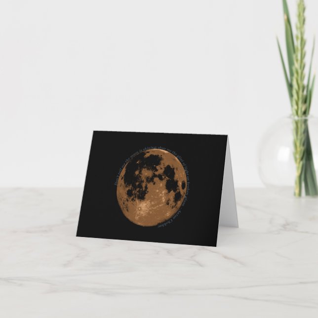 Tarjeta No me digas que la luna está brillando, cita de Ch (Anverso)