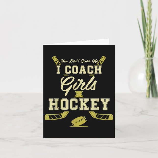 Tarjeta No Me Enseño Entrenadores De Hockey Para Chicas (Anverso)