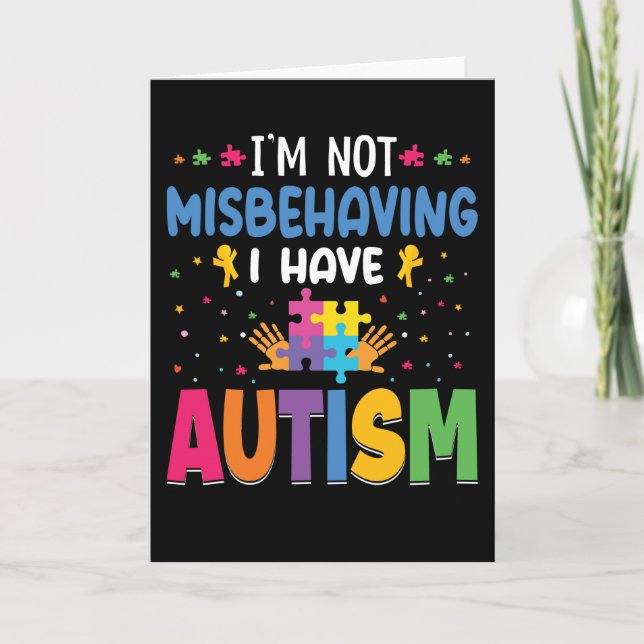Tarjeta No me estoy portando mal, tengo autismo (Anverso)