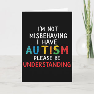 Tarjeta No Me Estoy Portando Mal Tengo Autismo Por Favor S