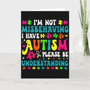 Tarjeta No Me Estoy Portando Mal Tengo Autismo Por Favor S