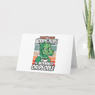Tarjeta No me gusta la gente de la mañana, de la mañana o