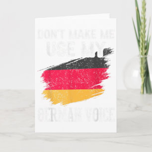 Tarjeta No Me Hagas Usar Mi Voz Alemana Alemania Profesor 