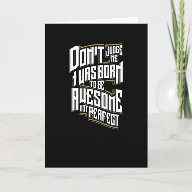 Tarjeta No me juzgues que nací Impresionante (Anverso)