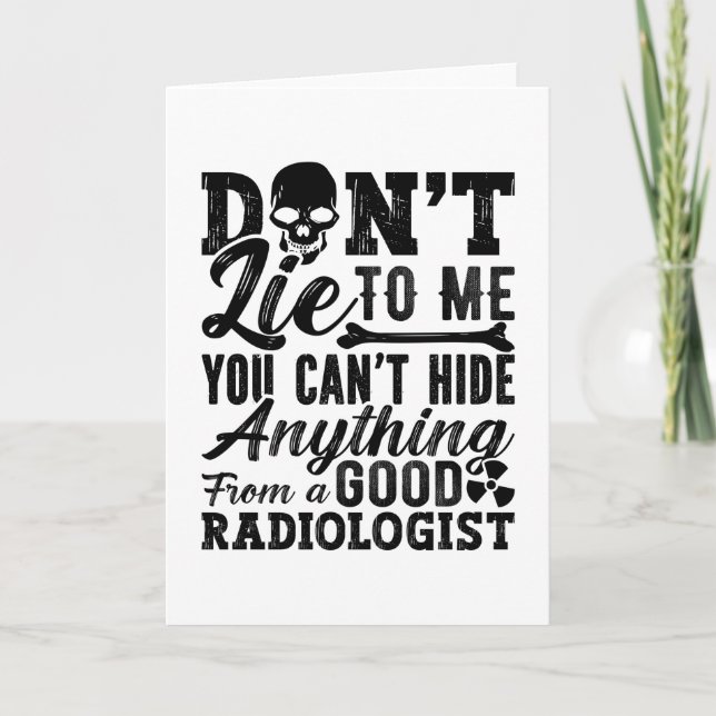 Tarjeta No me mientas tecnologista de Radiología Xray Tech (Anverso)