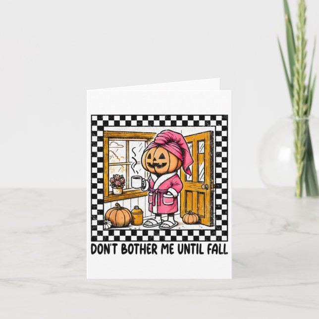 Tarjeta No me molestes hasta el otoño de Halloween Boo Pum (Anverso)