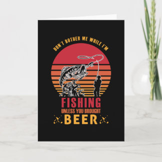 Tarjeta No me molestes mientras estoy pescando-pescando-di