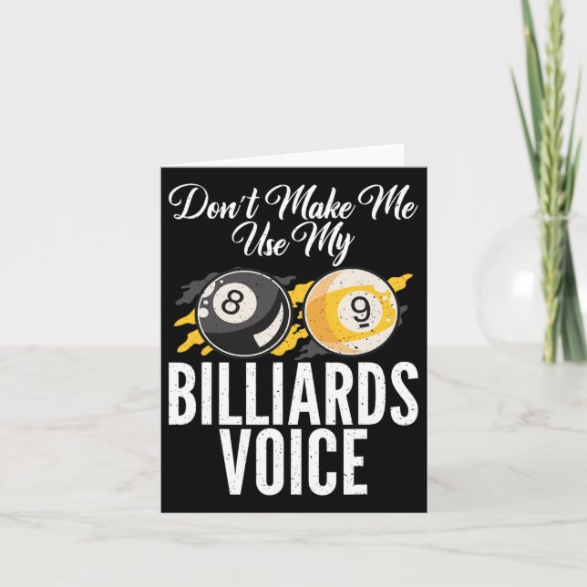 Tarjeta No me obliguen a usar mis Billiards Voice Pool (Anverso)