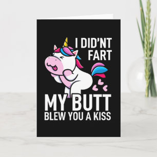 Tarjeta No me pedí, mi culo sopló un beso, regalo divertid