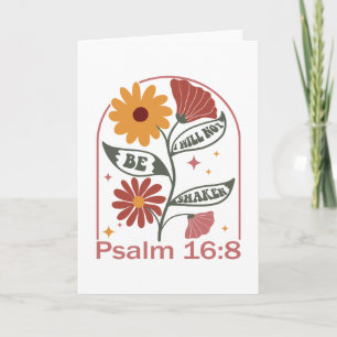 Tarjeta No me sacudirán la Biblia Verse Wildflower